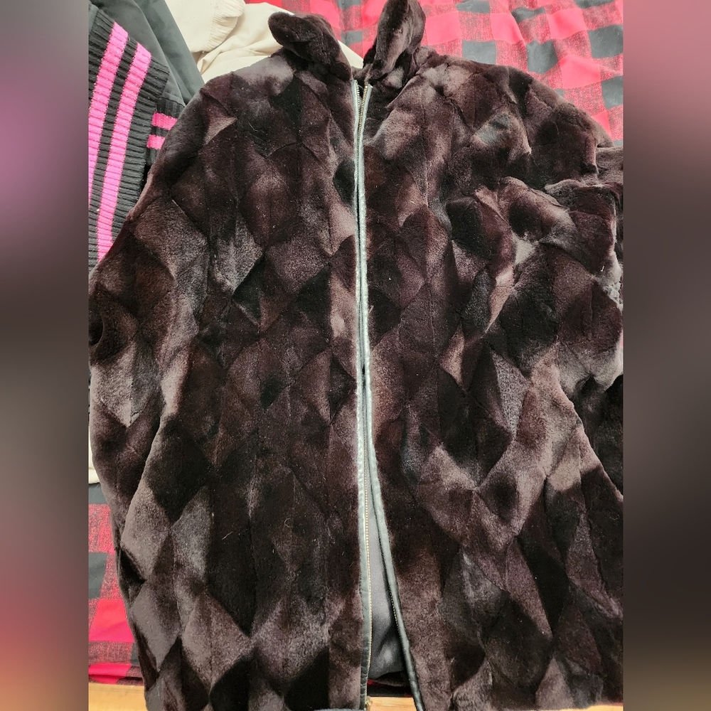 Mens sheared mink coat